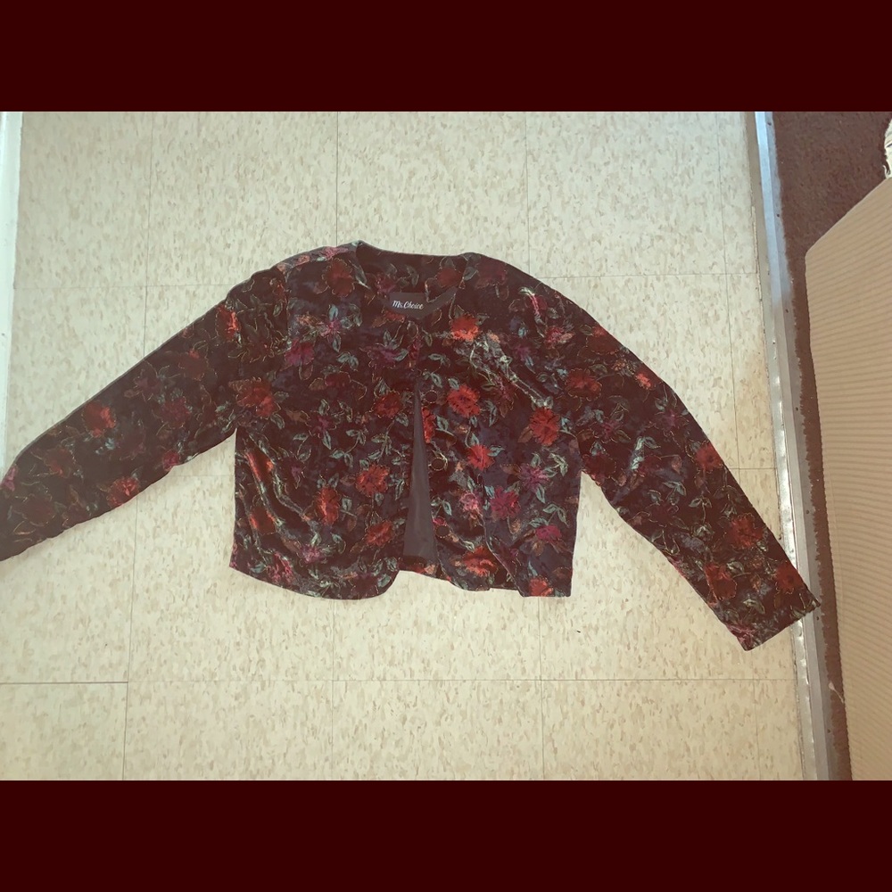 Velvet Floral Caridgan